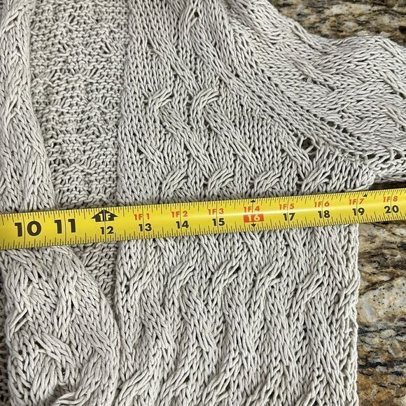 Tommy Bahama Linen Cotton Open Front Cardigan Sweater In Oatmeal Size M - Picture 9 of 9